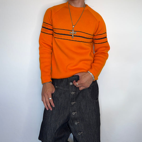 Orange LIDO Striped Sweater