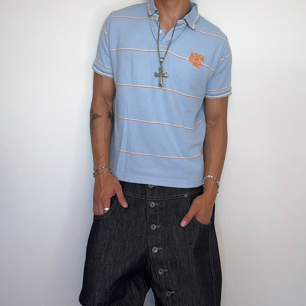 Blue Striped Polo